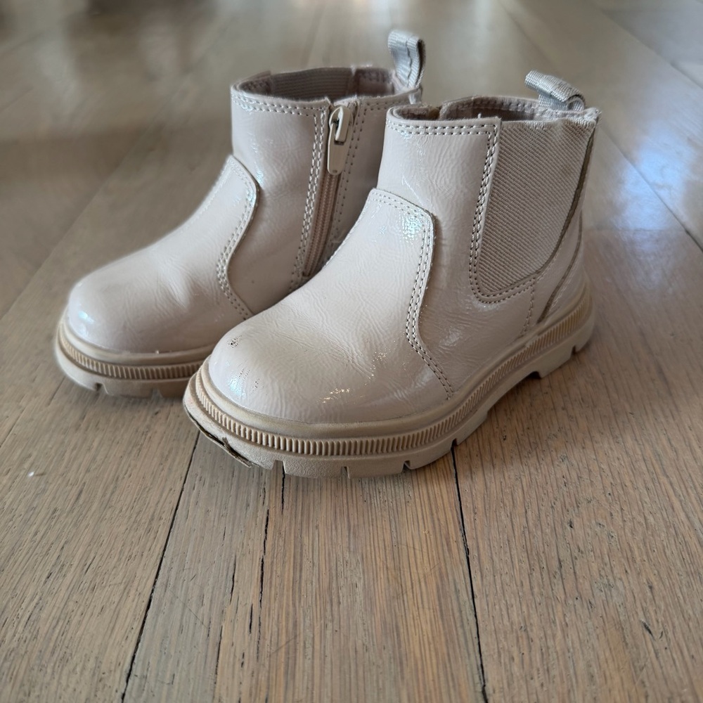 Zara Kids Cream Ankle Boots